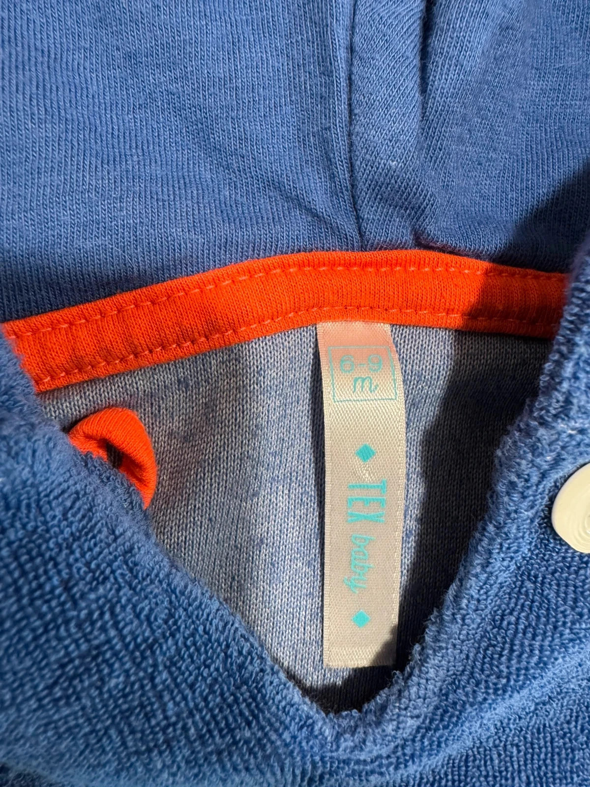 Tex baby bath robe 6 9 months blue color very good condition King of the Sea shark – photo 3